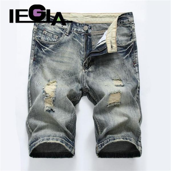 Jeans Mann Sommer Shorts Mode Casual Hosen Stretch Herren Kurze Denim Jean Zerrissene Jeans für Männer Streetwear221K