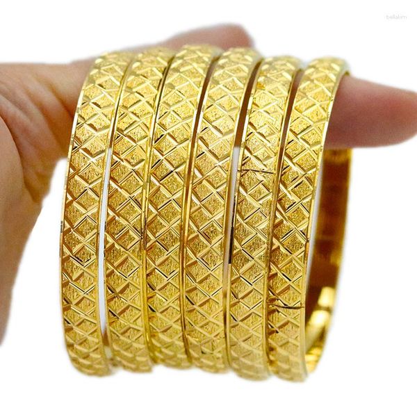 Armreif Luxus äthiopischer Schmuck Armband 24K 6 Stück Gold Dubai Ramadan Afrikanisch/Arabisch Jäten Geschenk