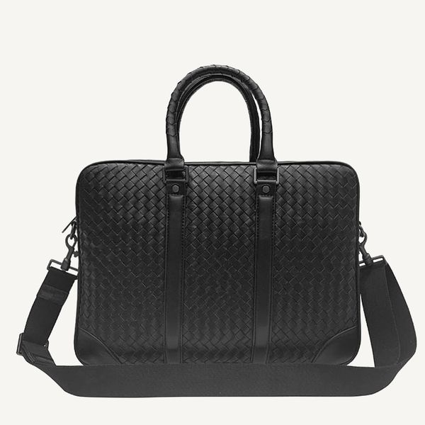5A famosa valigetta borsa in pelle per uomo singola moda stile minimalista borsa per laptop di marca di fascia alta rivista A4 2023 nuovo nero