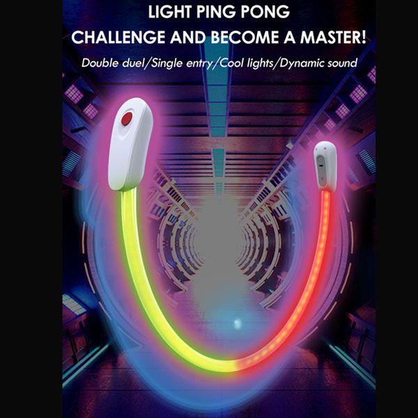 Altri giocattoli Luce LED 1 D Console di gioco Pingpong Wrestle Release Cyclone Hurdle 200 Perline RGB Toggle Colore Tastiera in silicone Doppia 230911