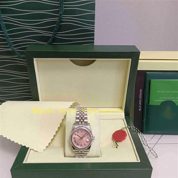 16 цветов Real Po в оригинальной коробке Женские часы 31 мм с розовым циферблатом Jubilee Oyster 278240 278274 178274 178240 Asia Autom286233g