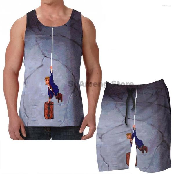 Männer Trainingsanzüge Sommer Casual Lustige Druck Männer Tank Tops Frauen Affe II Board Strand Shorts Sets Fitness Ärmellose Weste