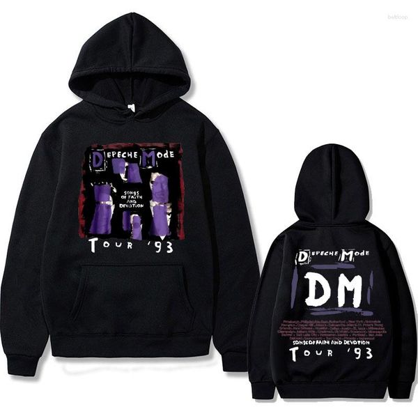 Hoodies masculinos banda britânica depeche cool mode memento mori tour 2023 moletom com capuz oversized masculino streetwear masculino rock vintage moletom