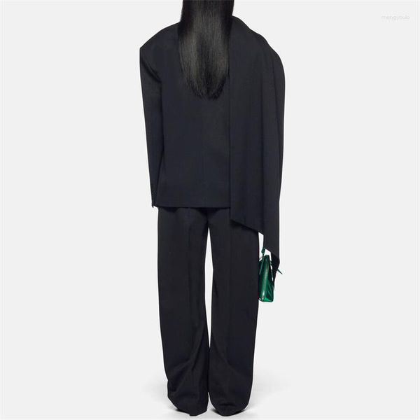 Dameskostuums Blazer 2023 Herfst Koreaanse mode-jas Asymmetrische grote naam Top met lange mouwen Casual jas
