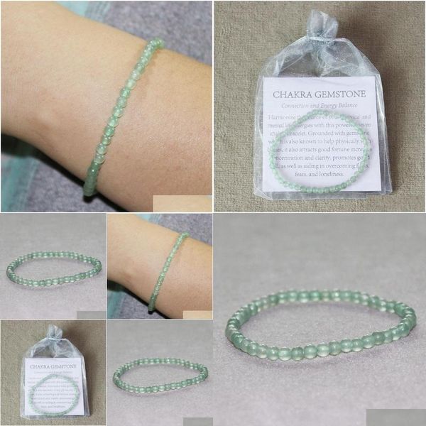 Perline Mg0030 Bracciale all'ingrosso avventurina verde 4 mm Mini pietra preziosa Donna Yoga Mala Perline Nce Gioielli Drop Delivery Bracciale Dhgarden Dhale