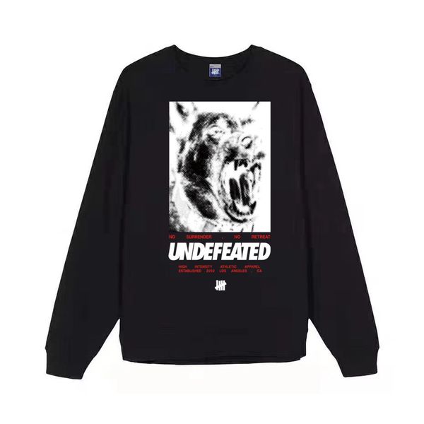 Undefeated Herren-Designer-Kapuzenpullover mit Hundegrafik, bedruckter Pullover, lockeres, lässiges Kapuzenpullover, Übergröße, Größe S-2XL