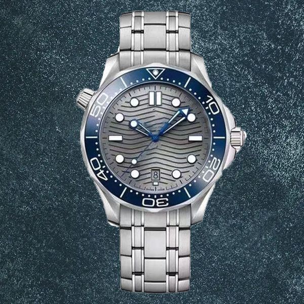 Luxusuhr mechanische Uhren Herrenuhr Automatikuhr 41 mm mechanisches Uhrwerk Glasboden Saphir Seepferdchen Silber Grau Blau Uhr dhgates gif
