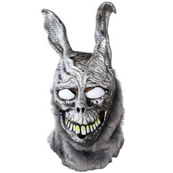 Film Donnie Darko Frank Evil Tavşan Maskesi Cadılar Bayramı Partisi Cosplay Props Lateks Tam Yüz Maskesi L220711243L