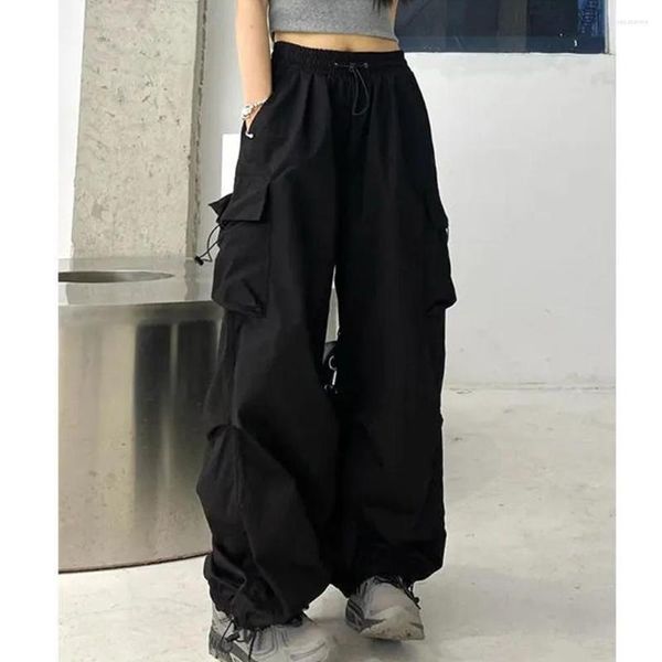 Damenhose Vintage Hip Cargo Frauen Streetwear Casual Jogger Lose Große Tasche Beinweite Hose Weibliche Kleidung