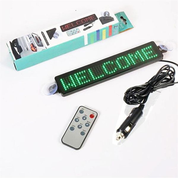 9 polegada 23cm 12v led sinal de controle remoto para personalizado inglês texto placa exibição rolagem informações tela luz module2437