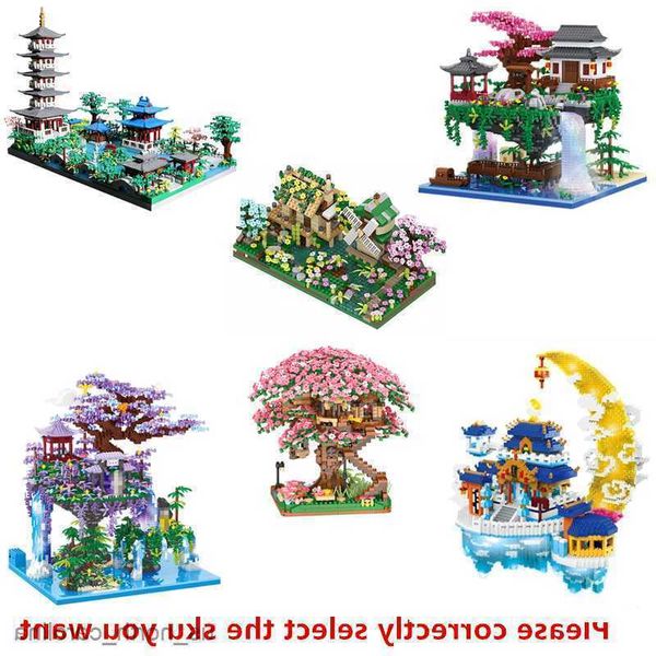 Blocchi Architettura cinese Micro Building Blocks Modello Torre Diamante fai da te con giocattoli leggeri per regalo per bambini R230911