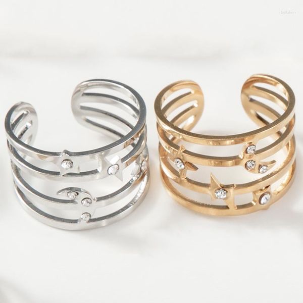 Halskette Ohrringe Set Teufelsauge Edelstahl Ohrschnallen Trendy Retro Diamant-Intarsien Ringe für Frauen Geschenk Großhandel