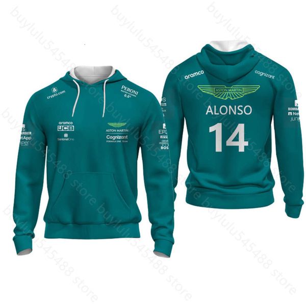 2023 nuove giacche da uomo F1 Alonso Racing Suit Martin All Team Collection Felpa con cappuccio