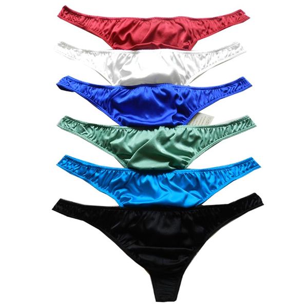 4pcs tangas de seda masculinas roupa íntima de biquíni tamanho S M L XL XXL298f