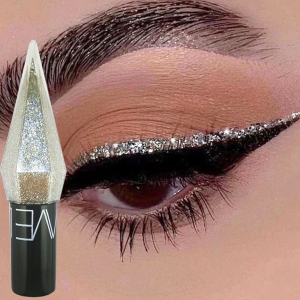 Eye ShadowLiner Combinação À Prova D 'Água Diamante Forros Brilhantes Sombra Prata Rosa Cor De Ouro Glitter Lantejoulas Delineador Sombra Maquiagem Beleza Cosméticos 230911