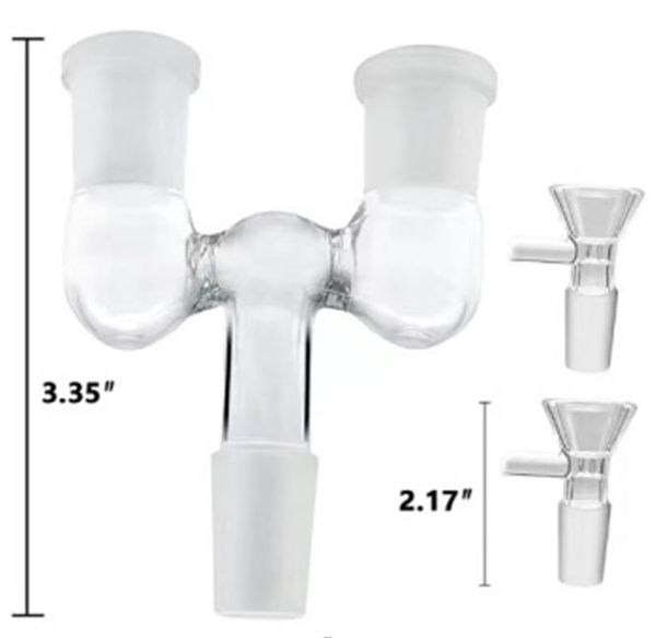 Pyrex-Glas-Wasserpfeifen, Ölbrenner, Tabak, gebogener Schüsseladapter, dickes Bongrohr, Rauchrohr, Nagelbrennzubehör