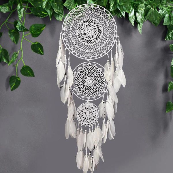 Tapeçarias três anéis dreamcatchers parede pendurado decoração retro penas apanhador de sonhos venda vintage casa apanhadores