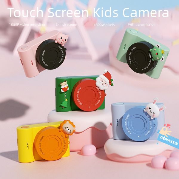 Oyuncak Kameralar Çocuk Kamera 30inch IPS Dokunmatik Ekran Çift 4800W HD Pixel 1080p Video WiFi Karikatür Çocuklar Dijital Doğum Günü Hediyesi 230911