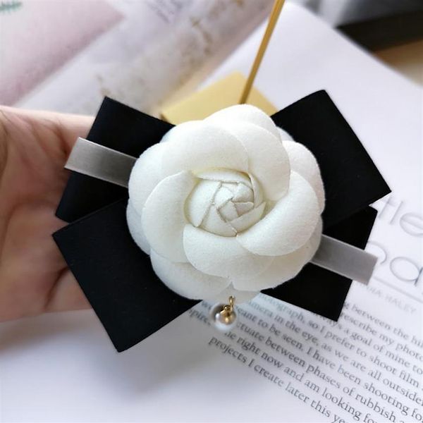 Pins Broschen Koreanische Version der High-end-Perle Bogen Band Kamelie Blume Brosche Mode frauen Schmuck Geschenke3272