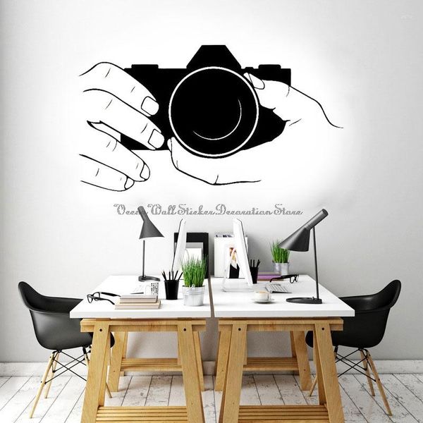 Adesivos de parede Câmera Snaps PO Galeria Design de Interiores Pographer Casa Porta Janela Decoração Decal Mural Presente XJ12