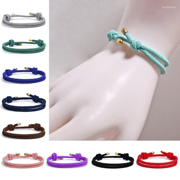 Link Pulseiras 2023 Minimalista Milan Corda Homens Mulheres Handmade Ajustável Fio Vermelho Pulseira Casal Braclet Amigo Presente