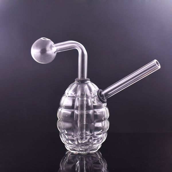 Toptan Bong El Sigara Su Boruları Yuvarlak El Bombası Recycler Heady Beaker Bongs Su Borusu Kalın Pyrex Cam Yağ Brülör Bong En Ucuz Sigara İçin