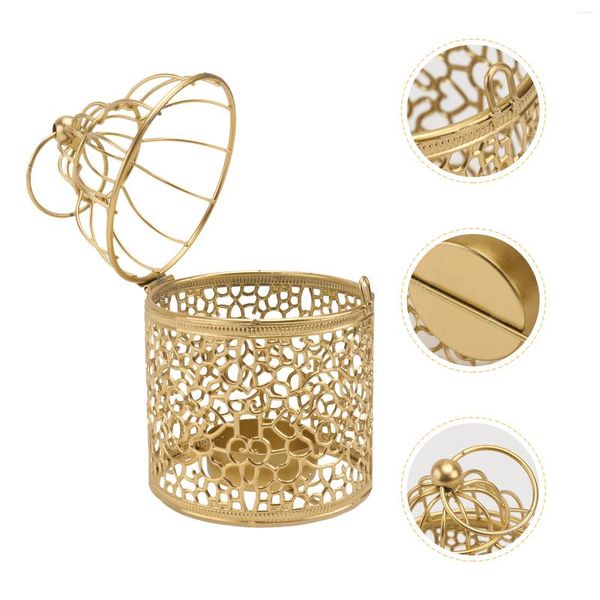 Castiçais de mesa de jantar decoração birdcage titular castiçal estilo nórdico chá luz suporte simples castiçal ferro tealight