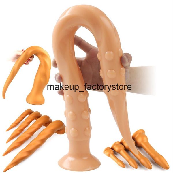 Massaggio 2020 Nuovo Lungo Anal Plug Grande Butt Plug Silicone Anal Dildo Enorme Ano Dilatatore Massaggio Prostatico Maschile Giocattoli Per Adulti Per Le Donne M295z