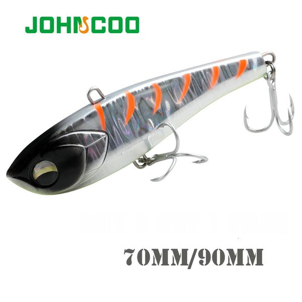 Iscas iscas johncoo 70mm90mm vibração afundando inverno isca de pesca lipless vib isca de pesca wobbler equilíbrio de gelo para pike 230911