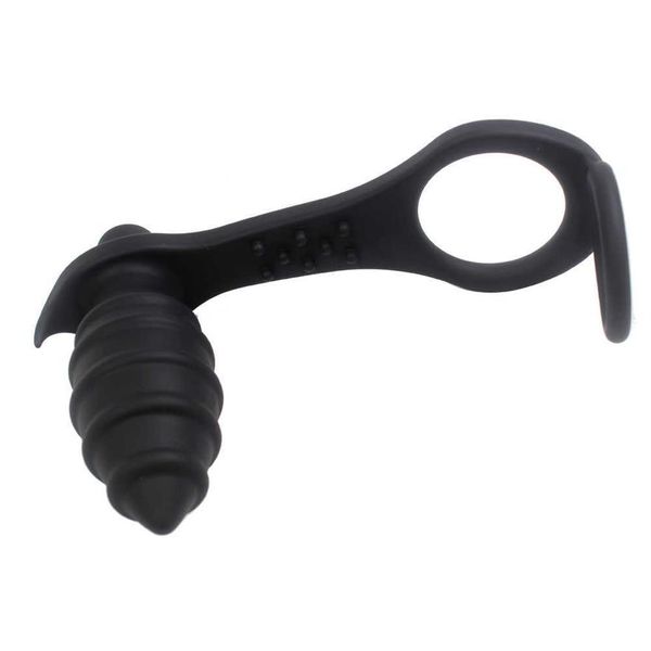 Articoli per massaggi Doppio anello per il pene Prodotti per adulti G-spot Massaggiatore per la prostata Vibratore Giocattoli sexy per uomini Dildo anale Butt Plug Silicone271R