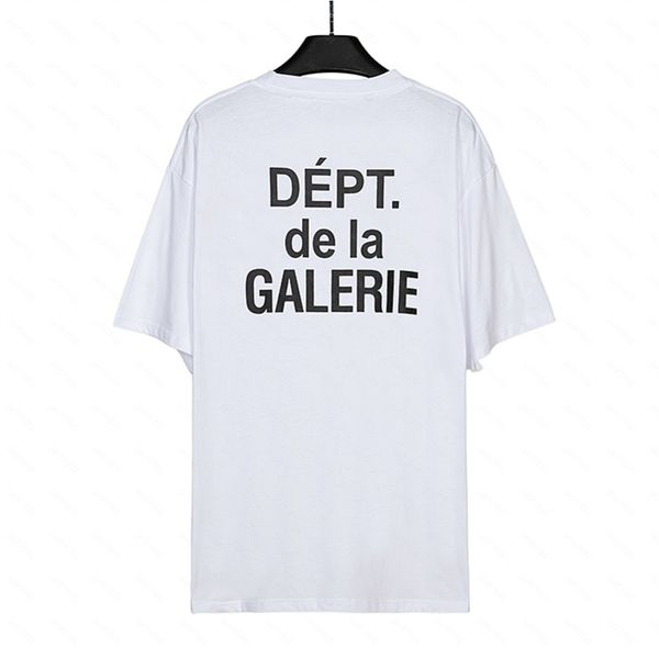 Galerias DEPT Harajuku 23SS Primavera Vintage Lavado Letras Impressas de la Logo Camiseta Solta Oversized Hip Hop Unissex Manga Curta Tees 06