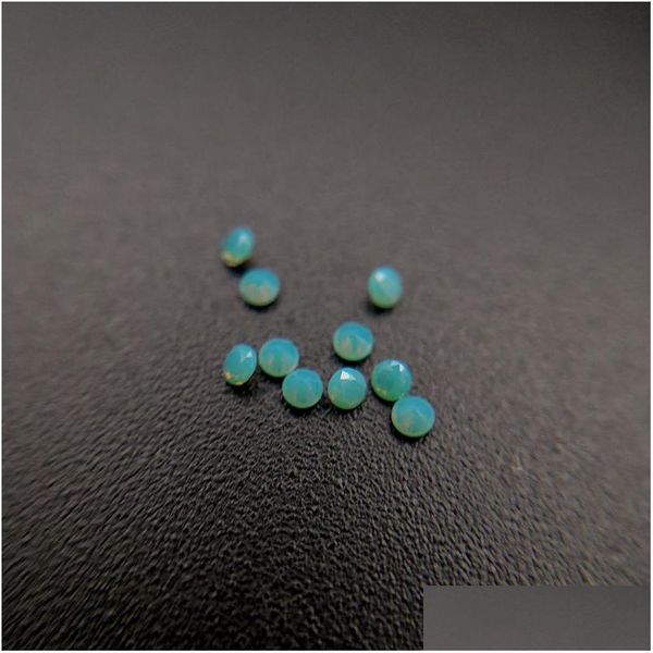 Diamantes soltos 208/2 Resistência a altas temperaturas Nano Gems Facet Round 2.25-3.0Mm Médio Chrysoprase Verde Azulado Sintético Dhgarden Dhkww