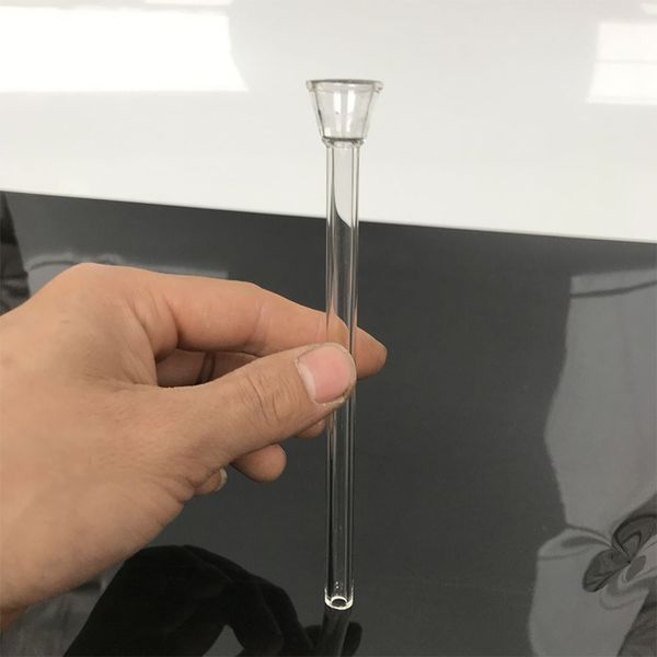 Großhandel Glas Downstem Bowl Slide Durchmesser 9 mm lang 150 mm für Glasbongs Tabakschalen Glaspfeifen Bongschalen