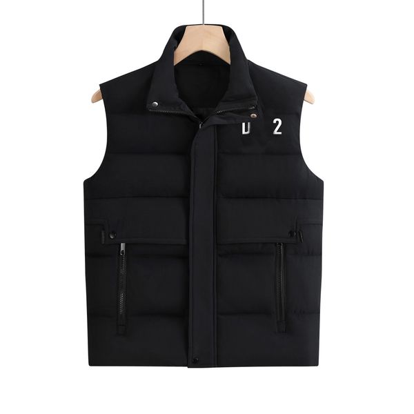 gilet da donna designer moda lettere distintivo giacca con paillettes per serie autunnale senza maniche Coppia canadese Gilet in pelle da motociclista di design in piumino casual sciolto Stand