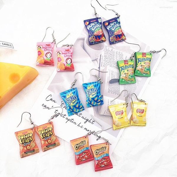 Baumeln Ohrringe 1 Paar Wacky Snack Chips Tropfen Für Mädchen Frauen Geschenk Nette Ohrring Kreative Lustige Anhänger Ohrringe Schmuck E166