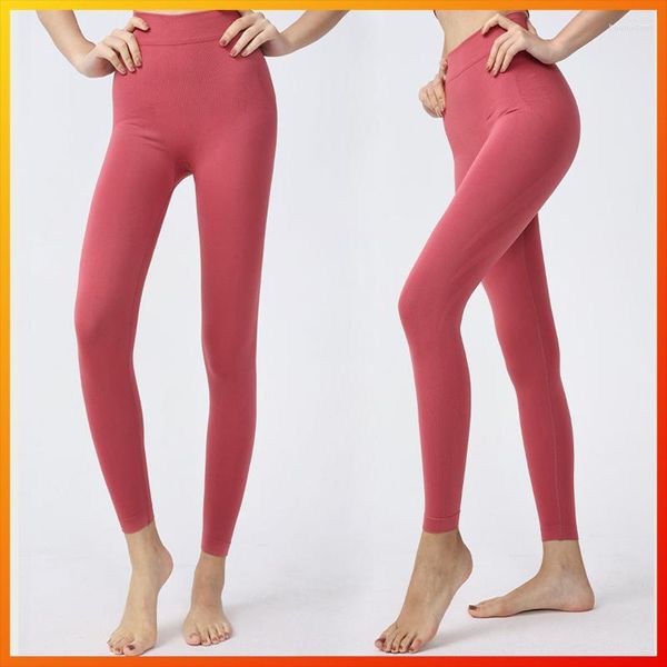 Pantaloni attivi con logo Donna Sexy Yoga Vita alta Lycra elastica Corsa Leggings fitness Moda Casual Palestra Sport all'aria aperta