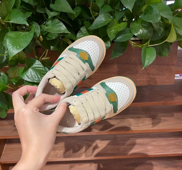 Gu2023 Bebek Erkek Kızlar Ayakkabı Bahar ve Sonbahar Sıcak Noktalar Çocuk Sneaker Çocuk Tasarımcı Marka Spor Ayakkabıları Sıradan Ayakkabı Noel Hediyesi