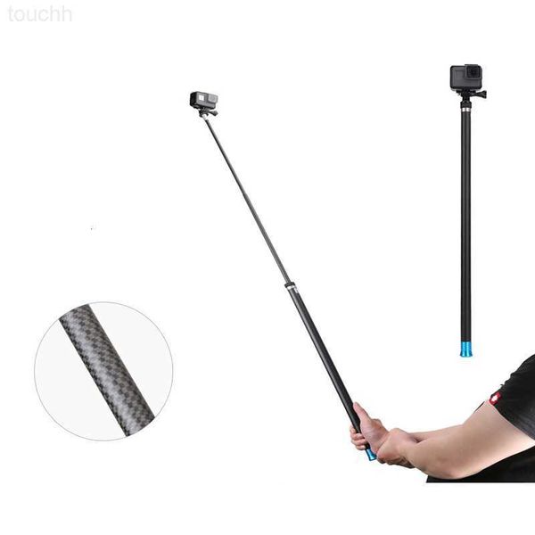 Selfie Monopods Selfie Monopods 2.7M Selfie Stick Ultra Longo Fibra de Carbono Monopé Extensível Portátil para Ação 230518 L230912