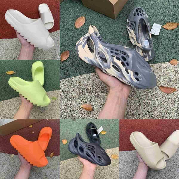 Kleidschuhe 2023 Slides Hausschuhe Wüstensand Freizeitschuhe Sommer Braun Flache Herren Damen Strand Harz Sandale Graffiti Knochen Gummi MXT Mondgrau Mineral Vermillion Red De