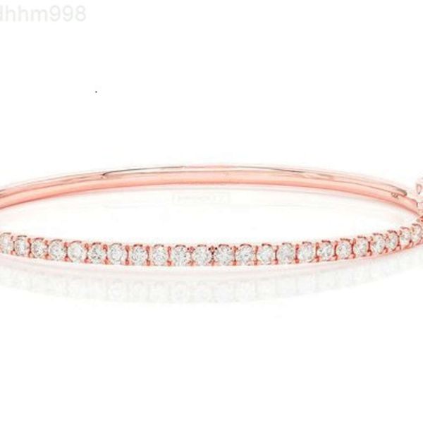 Bracciale Moissanite bianco moda di vendita caldo per ragazze Bracciale tennis in argento sterling 925 placcato oro con diamanti regalo per le donne