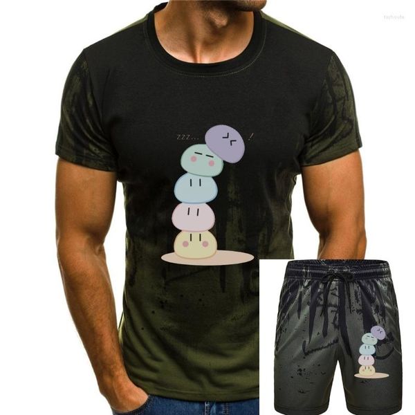 Herren-T-Shirts Clannad Shirt Dango Pile T-Shirt Herren-Druck-T-Shirt Lustige kurze Ärmel Baumwolle Lässiges übergroßes T-Shirt