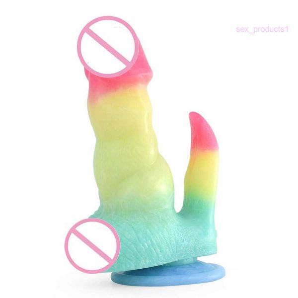 massageador sexualColorido silicone simulado pênis canhão rei pênis artificial para mulheres inserção manual de um masturbador plugue anal brinquedo sexual adulto