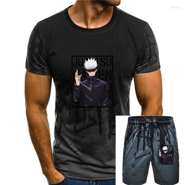 Erkekler Tişörtleri Komik Gojo Satoru Gömlek Jujutsu Kaisen Anime T-Shirts Erkek Yaz Moda Vintage Giyim Sıradan Harajuku Tees Tops