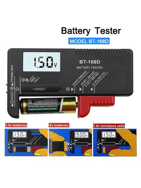 BT-168d Digital Battery Capacity Tester Tool Universal Battery Tests