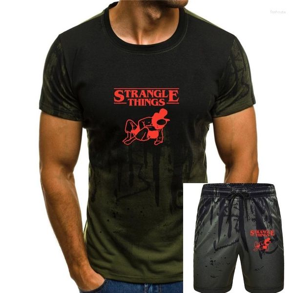 Camiseta masculina estrangular coisas engraçado brasileiro jiu jitsu artes marciais presente camiseta design masculino impresso em topos camisetas de algodão legal