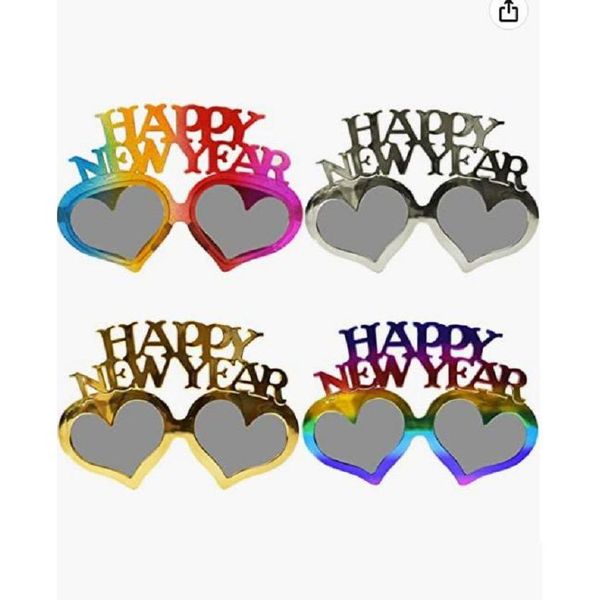 Decorazione del partito Occhiali da vista Happy Year Occhiali da carnevale rave divertenti P O Puntelli Occhiali da sole Occhiali a forma di cuore per bambini e goccia Dhl3C