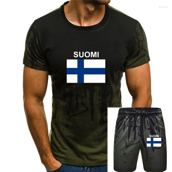 Erkekler Tişörtleri Finlandiya Erkekler Nation Team Tshirt Pamuk Tişörtleri Fitness Giyim Spor Tees Ülke Bayrakları Fin Fi