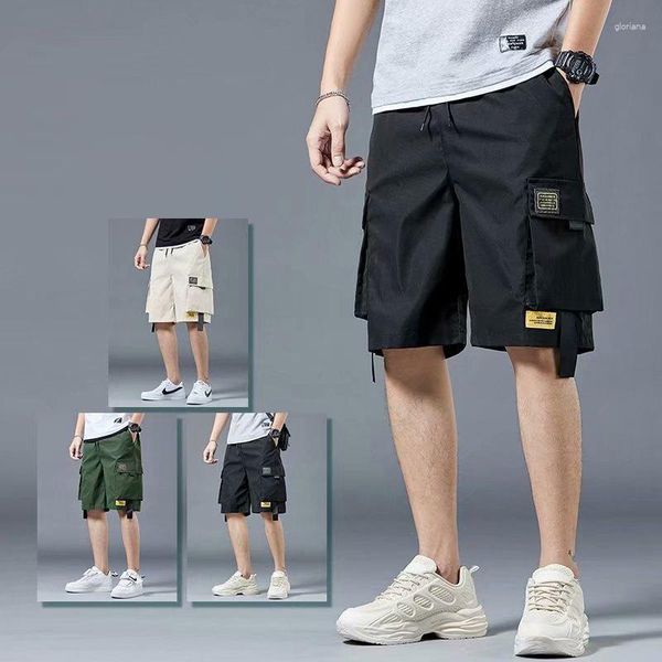 Shorts masculinos chegadas carga 2023 verão casual maior bolso clássico marca masculino calças curtas trouers