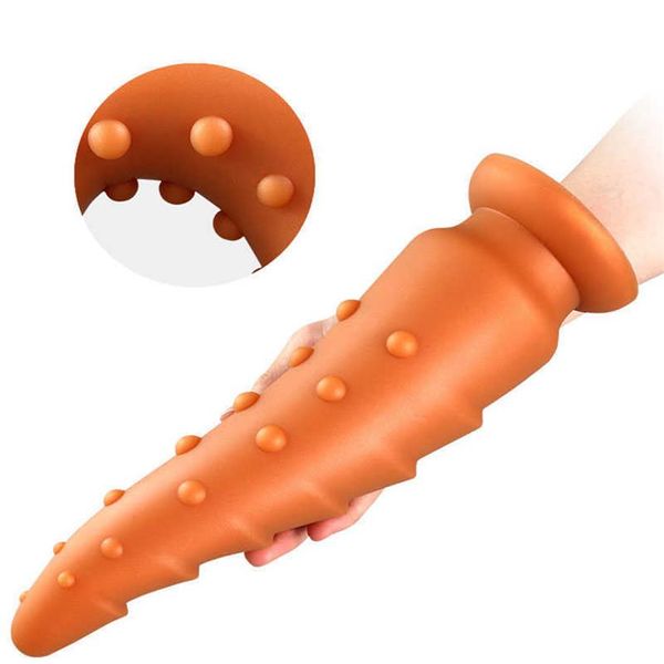 Massaggio Soft Anal Plug Dildo Masturbatori Falli enormi Punti Massaggio prostatico Ano vaginale Giocattoli sexy Per donne Uomini Sucker Strap On281i