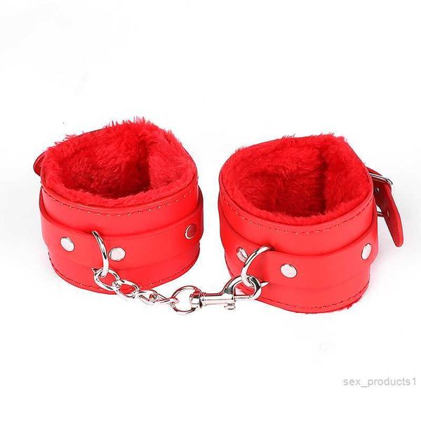 Manette in pelle PU regolabili sexy Polsino alla caviglia BDSM Bondage Giocattolo del sesso Restrizioni Accessori per bondage sessuali per adulti GameERDQ